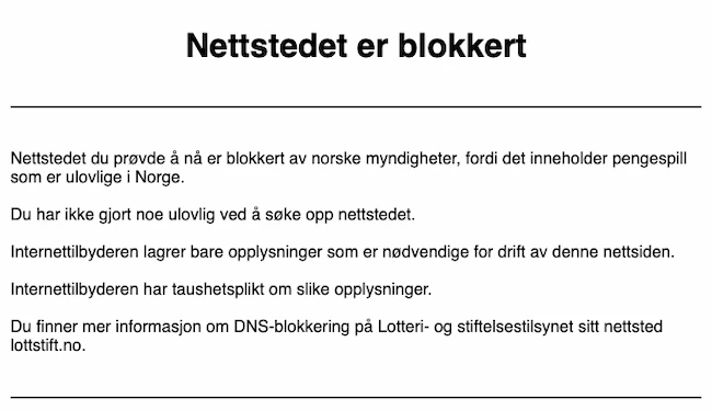 DNS-blokkert casino